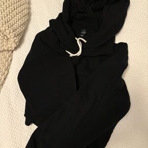 Wild Fable Black Hoodie with White Drawstring